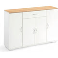 Credenza da soggiorno bianco con cassetti con vano contenitore