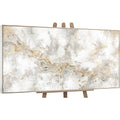 Arredo per soggiorno YS-Art Quadro Dipinto Mano Bianco bianco
