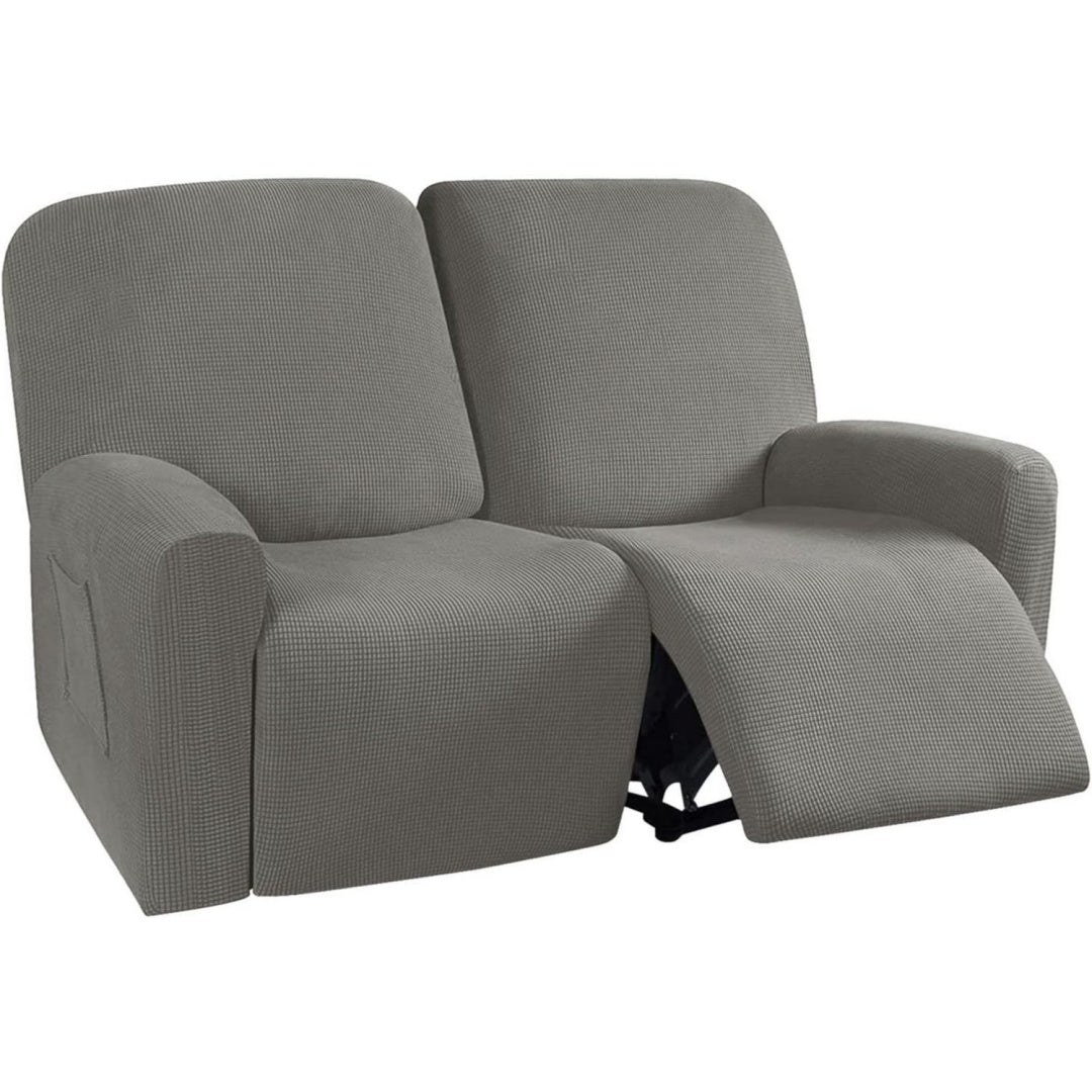 Divano confortevole regolabile reclinabile grigio chiaro