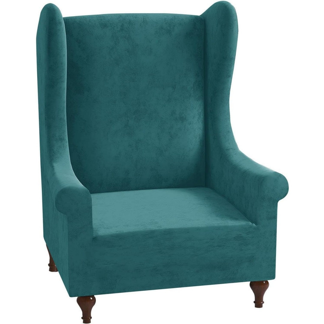 Poltrona confortevole con ante rivestimento in velluto verde