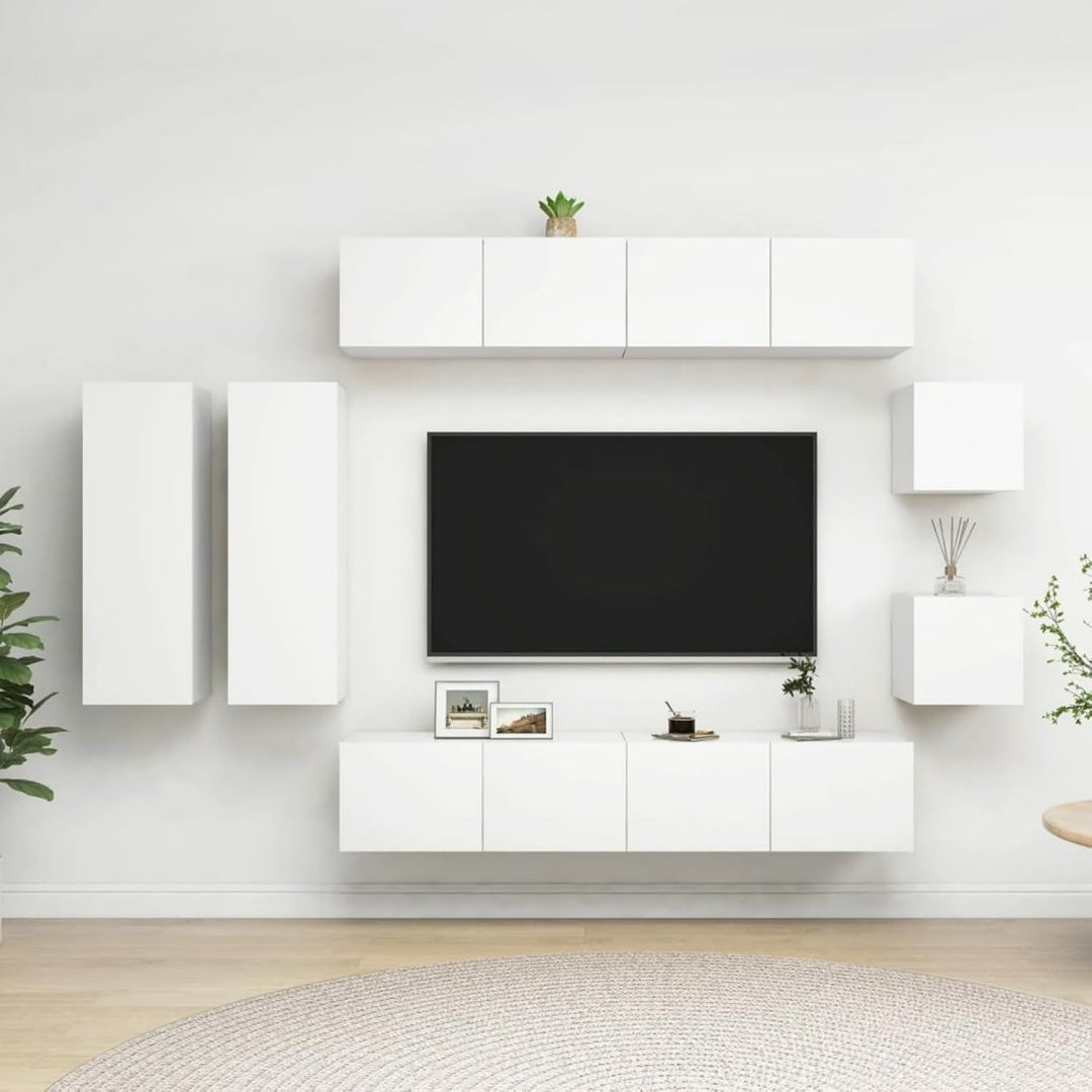 Console porta TV 89 x 32,5 x 8,3 cm bianco