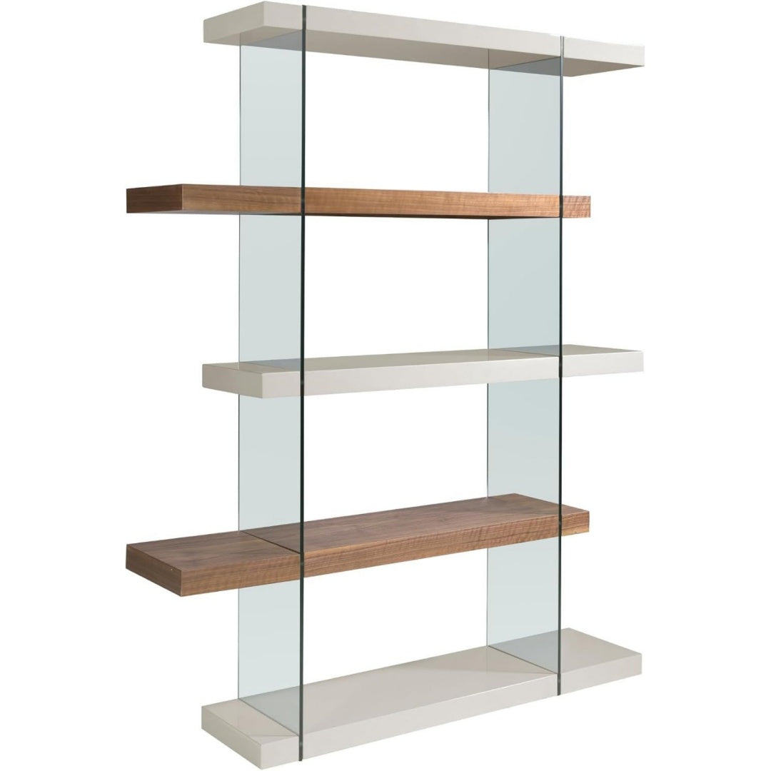 Mobile libreria con ripiani in MDF noce