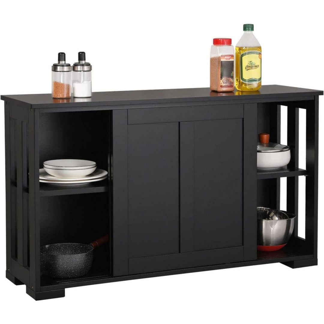 Credenza da soggiorno regolabile con vano contenitore oro