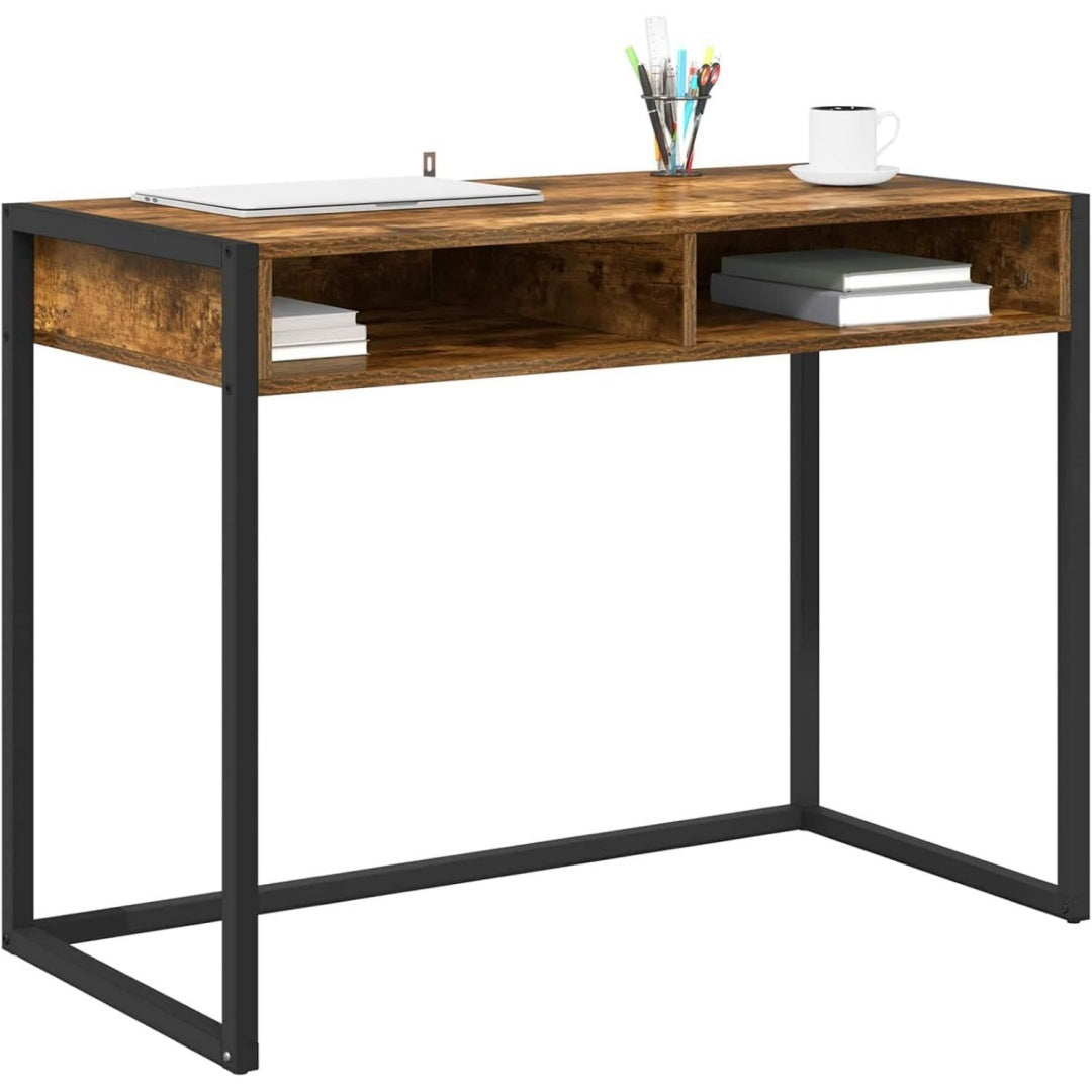 Scrivanie struttura in acciaio stile industriale rovere